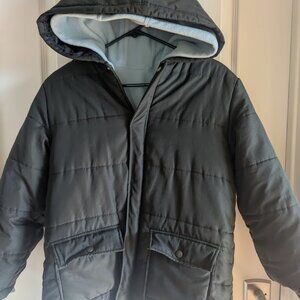 Janie and Jack Boys 3-in-1 Coat Jacket black blue 12 blue label train